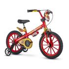 Bicicleta Homem de Ferro Aro 16 Vermelho Infantil Iron Man Aro de Nylon - Nathor