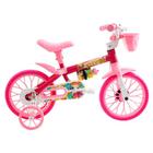 Bicicleta Infantil Aro 12 Cairu Flower Lilly Freio Tambor 1 Marcha Cestinha
