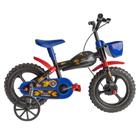 Bicicleta Infantil Aro 12 com rodinhas moto bike menino