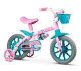 Bicicleta Infantil Aro 12 Com Rodinhas Nathor Charm Rosa