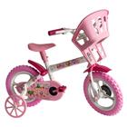 Bicicleta Infantil Aro 12 com rodinhas Princesa Menina