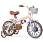 Bicicleta Infantil Aro 12 Nathor Antonella Rosa Com Rodinhas