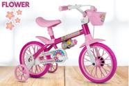 Bicicleta Infantil Aro 12 Nathor Flower (SKU: 35_14) Rosa com Rodinhas