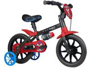 Bicicleta Infantil Aro 12 Nathor Mechanic - Preta com Rodinhas