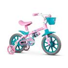 Bicicleta Infantil Aro 12 Houston Tina Mini TM12J com Rodinhas, Cestinha e  Squeeze - WT Promoções