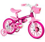 Bicicleta Infantil Aro 12 Princesas Até 21kg Rodinhas e Garrafinha 200ml Absolute Kids