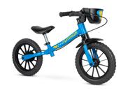 Bicicleta Infantil Aro 12 Sem Pedal Balance Bike Azul Masculina Nathor