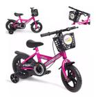 Bicicleta Infantil Aro 12 Speedy com Rodinhas Removíveis Menino Menina Freio Seguro Presente Cestinha Cesto Diversão e Segurança