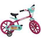 Bicicleta Infantil Aro 14 Bandeirante 3046 Sweet Game Com Cestinha E Rodinhas