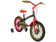 Bicicleta Infantil Aro 16 Caloi Rex Preta - com Rodinhas