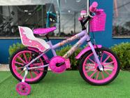 Bicicleta Infantil Aro 16 Gy Bike Com Cestinha e Bagageiro de Boneca