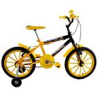 Bicicleta Infantil Aro 16 Kids cor Amarela com Preto - Dalannio Bike