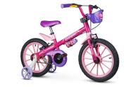 Bicicleta Infantil Aro 16 Menina Top Girl Com Rodinhas Nathor