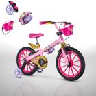 Bicicleta Infantil Aro 16 Meninas Princesas Disney - Nathor