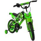 Bicicleta Infantil Aro 16 Moto Bike C/ Rodinha Menino - UNITOYS