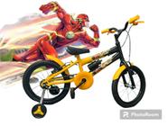 Bicicleta infantil aro 16 personagem flash com garrafinha