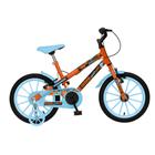 Bicicleta Infantil Aro 16 Spinossauro Freio V-Brake Laranja Neon Colli