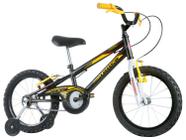 Bicicleta Infantil Aro 16 Track & Bikes Track Boy Preto e Amarelo com Rodinhas Freio V-Brake