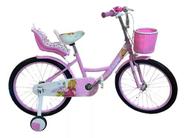 Bicicleta Infantil Aro 18 C/cesta E Carona Rosa 24046