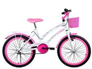 Bicicleta Infantil Aro 20" Colli Celina Branco com Cestinha Freio V-Brake
