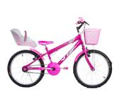 bicicleta infantil aro 20 com acessórios e cadeirinha - vtc bikes