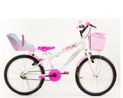 bicicleta infantil aro 20 com acessórios e cadeirinha