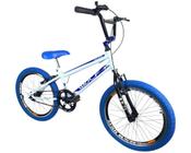 Bicicleta Infantil Aro 20 Cross Bmx Branco / Azul - Route Bike