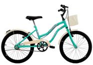 Bicicleta Infantil Aro 20 Feminina Beach Retrô Azul Turquesa