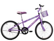 Bicicleta Infantil Aro 20 Feminina Melissa com Cesta Lilas