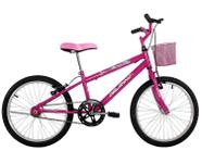 Bicicleta Infantil Aro 20 Feminina Melissa com Cesta Rosa Pink