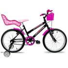 Bicicleta Infantil Aro 20 Feminina Rodinha Lateral + Cadeira