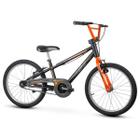 Bicicleta Infantil Aro 20 Masculina Preta E Laranja Nathor