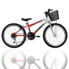 Bicicleta Infantil Aro 24 Athor Model 18v Feminina C/Cestão - Athor Bikes