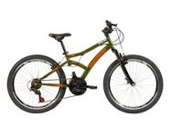 Bicicleta Infantil Aro 24 Caloi Max Front Verde 21 Marchas Freio V-Brake