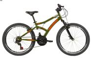 Bicicleta Infantil Aro 24 Caloi Max Front Verde 21 Marchas