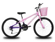 Bicicleta Infantil Aro 24 KOG Feminina 18 Marcha e Cestinha