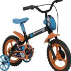 Bicicleta Infantil Athornauta Aro 12 Preta com Laranja e Azul
