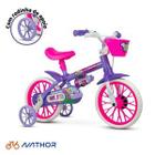 Bicicleta Infantil com Rodinhas Violet Aro 12 Nathor