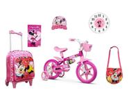 Bicicleta Infantil Da Minnie Mouse Aro 12 - 6 Itens