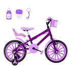 Bicicleta Infantil Feminina Aro 16 Nylon + Kit Passeio e Cadeirinha - FlexBikes