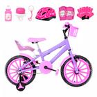 Bicicleta Infantil Feminina Aro 16 Nylon + Kit Premium