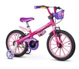 Bicicleta Infantil Feminina Aro 16 Top Girl 5 Com Paralama e Rodinhas Nathor