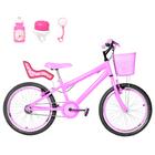 Bicicleta Infantil Feminina Aro 20 Aero + Kit Passeio e Cadeirinha