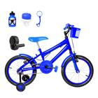 Bicicleta Infantil Masculina Aro 16 Alumínio Colorido + Kit Passeio e Acelerador