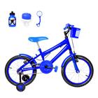 Bicicleta Infantil Masculina Aro 16 Alumínio Colorido + Kit Passeio