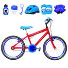 Bicicleta Infantil Masculina Aro 20 Aero + Kit Proteção