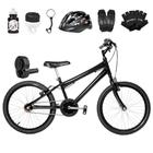 Bicicleta Infantil Masculina Aro 20 Alumínio Colorido + Kit Premium