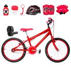 Bicicleta Infantil Masculina Aro 20 Alumínio Colorido + Kit Premium