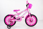 Bicicleta Infantil Menina Aro 16 com acessórios