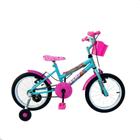 Bicicleta Infantil Menina Aro 16 Com Rodinhas Cestinha Super Resistente